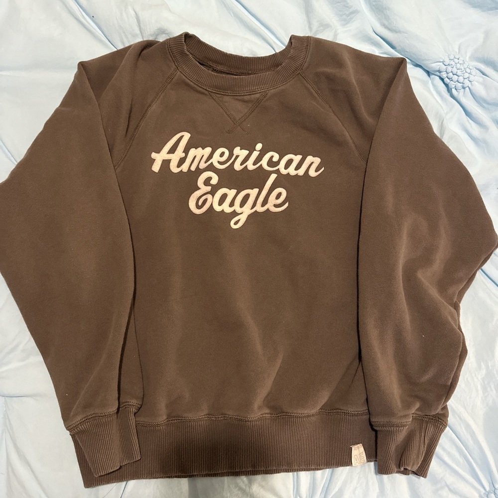 American Eagle Outfitters Brown Crew Neck